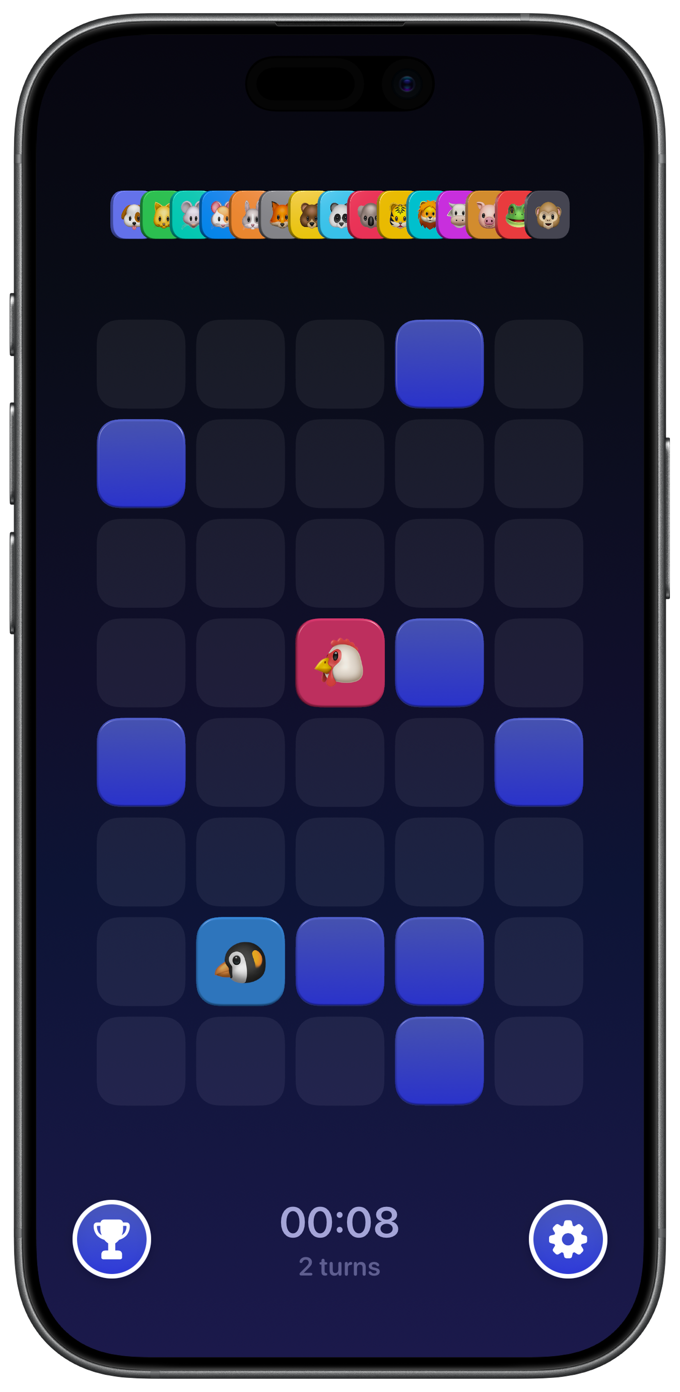 Flipit memory game on iPhone